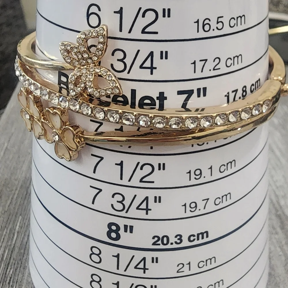 Anne Klein Elegant Gold Tone Floral‎ Bracelet